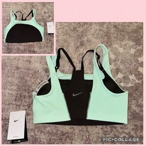 Nike Women's S Yoga Indy Light-support Lightly Lined Ribbed Mint Grey Sports Bra